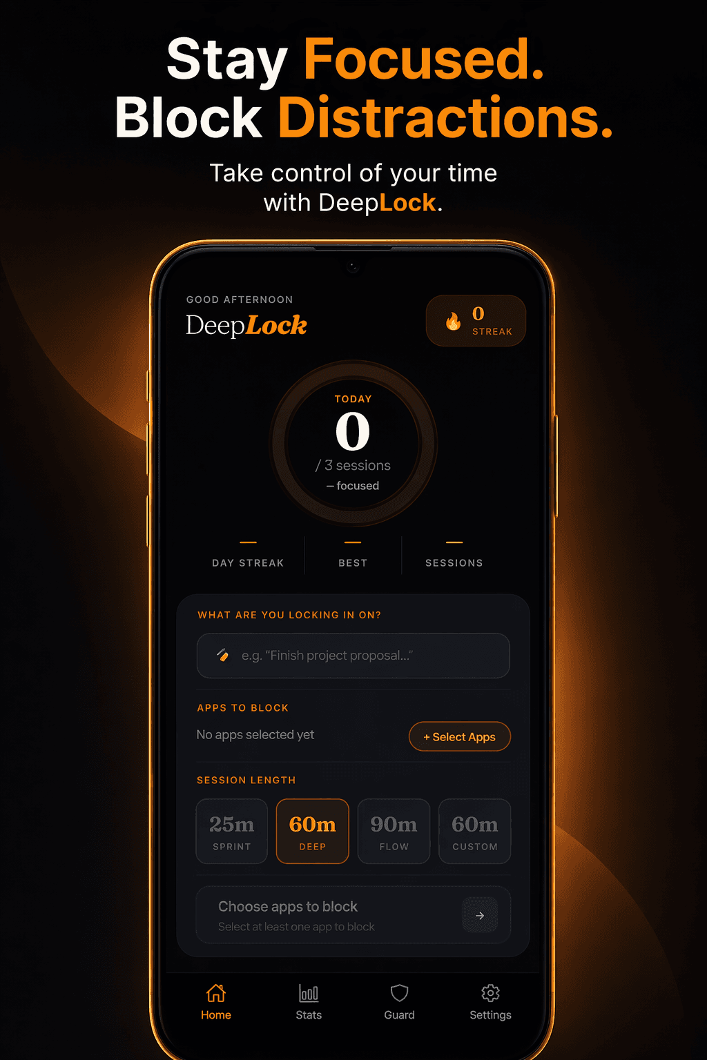 DeepLock screenshot showing features and widgets.